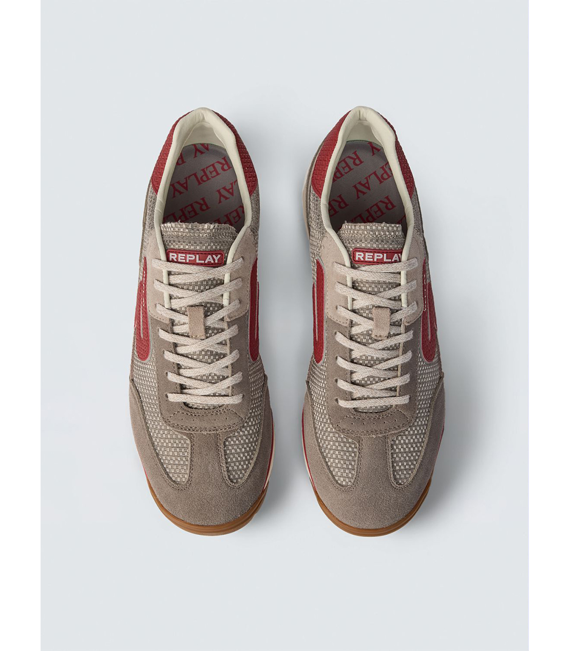 テクニカルファブリック70'sスニーカー 詳細画像 グレーレッド 4